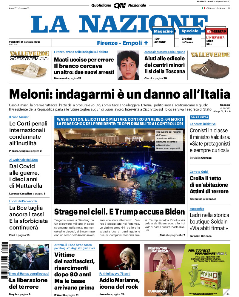 Prima-pagina-la nazione-edizione-di-oggi-20250131